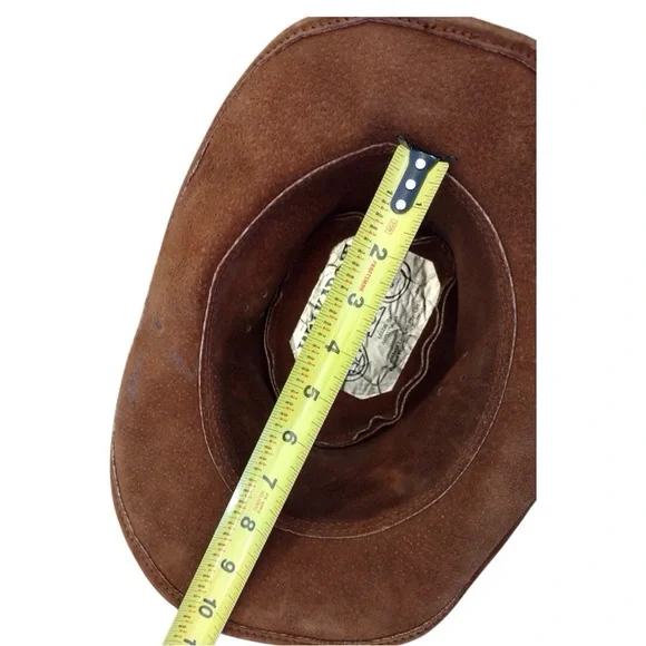 WALK ABOUT Leather Unisex Brown Made in Australia Hat Sz Small Safari Bush Hat - Picture 7 of 16